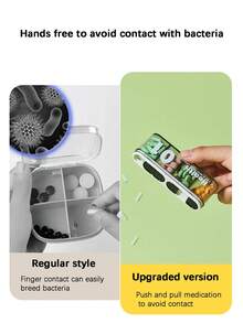 1 szt. Przenośne, przenośne, przenośne pudełko na leki, cztery siatki, trzy posiłki dziennie, opakowanie i pudełko do przechowywania leków, ultramini butelka na leki