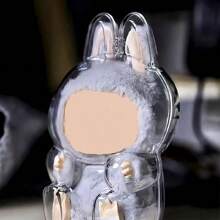 1pc Doll Case, Transparent Hanging Storage Case, Plastic Case. Suitable For: Plush Toys, Ceramic Ornaments, Doll Accessories (Not Including Dolls, Hanging Buttons Randomly Distributed), Valentine's Day Gifts, Christmas Party Gifts