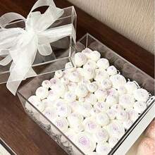 Caja de regalo de acrílico transparente con tapa y correa, caja de regalo de boda de alta gama, caja de regalo de cumpleaños, caja de caramelos utilizada para actividades decorativas, cajas de dinero, recuerdos de graduación, regalos de fiesta