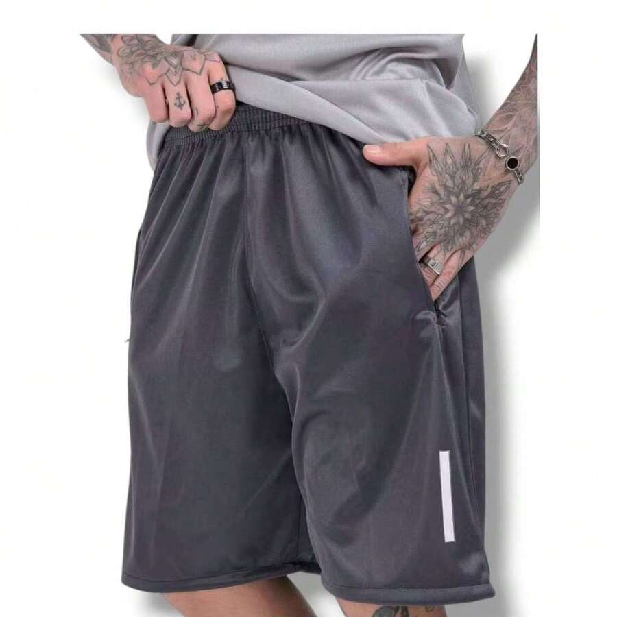 SPORTS SHORTS - WITH POCKET AND ZIPPER - MEN'S - NEW COLORS AND SIZES. - 灰色 - 查看 1