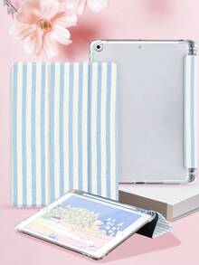 Kingsung 极简蓝色直线图案平板电脑保护套，兼容 iPad 9.7/10.2/10.5/10.9/12.9/Pro 11（第十代）、Galaxy Tab S6 Lite 10.4 英寸、Kindle Paperwhite 第十二代（2024 年款）、Kindle 第十一代（2022 年款），柔软防震，带智能支架/自动唤醒/睡眠功能 - 彩色 - 查看 4