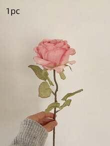 1/3/6pcs 19.7inch Long Stem Rose Artificial Flower, Burnt Rose, For DIY Flower Wall, Scene Layout, Living Room And Bedroom Vase Floral Art, Wedding, Party, Garden Decoration, Table Centerpiece, Home Decor,Room Decor,Bedroom Decor,Mother's Day Gifts, Birthday, Graduation Decoration, Back To School Season