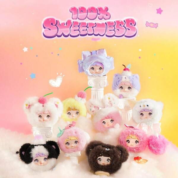 1 pieza Decoración colgante de muñeca de arroz glutinoso Nommi 100% dulce, adorno de escritorio de oficina, accesorio colgante de decoración de mochila, adecuado para regalar a amigos, novias y compañeros de clase en cumpleaños, fiestas, decoración de habitaciones, adecuado para varias festividades, decoraciones escolares y del hogar, Halloween, Día del Maestro, regalos de Navidad, [9 versión regular (probabilidad 1/9) + 2 versión oculta (probabilidad 3/324)]