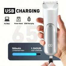 Compact Electric Body Hair Trimmer, Multi-Purpose Full Body Hair Groomer, Cordless Electric Shaver For Men, With 2 Limit Combs, USB Rechargeable, LED Power Display, LED Light, Holiday Gift