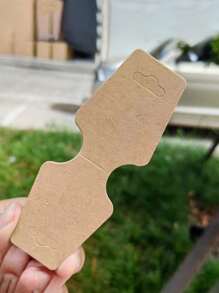 200/100pcs Necklace Display Card, Jewelry Packaging Card, Jewelry Clip, With 2 Pre Drilled Classification Kits, Necklace Bracelet Card Folding Card, Jewelry Card Packaging Card, Sturdy Hanging Card For Jewelry Earring Retail Display, Suitable For Small Businesses That DIY Hang Bracelets, Earrings, Keychains, Earrings