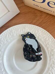 1pc Cute Cartoon Dog Design Hair Clip, Adorable Bangs/Side Clip, Rhinestone Decor, Fashionable Accessory, Claw Clips