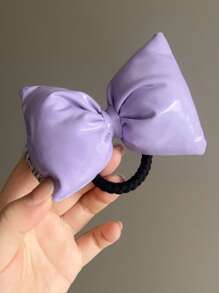 1 件女士多色蝴蝶结 PU 皮革发带，时尚日常佩戴可爱，Y2k 情人节情人节马尾辫夹发圈橡皮筋发绳弹性发带，发球，头饰 - 彩色 - 查看 16