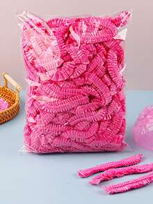 100 件一次性浴帽，透明塑料防水浴帽，多用途弹性发套，缝合，加工帽，适用于水疗、沙龙、头发护理、家庭使用的头套，男女旅行必备品，非常适合万圣节、圣诞节