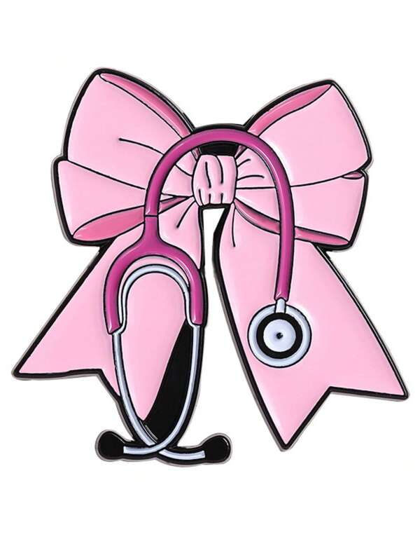 Leuke medische badge met stethoscoop broche, perfect afstudeercadeau voor artsen en verpleegkundigen in opleiding, leuke accessoire voor zorgmedewerkers