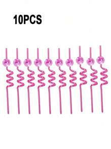 3/5/6/10PCS Disco Ball Decor Straws, Reusable Plastic Disco Ball Straws, Mirror Ball Straws, Black Plastic Straws, Reflective Spiral Straws, 70s Disco Party Decorations, Party Favors, Suitable For Disco Party, Birthday Party, Wedding, Kitchen, Christmas Decoration, 1PC