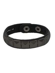 Xiacheng 1/3pcs Punk Leather Bracelet, Unisex, 80s Style Gothic Punk Rock Bangle, Open Cuff Bracelet, Suitable For Party Gift Accessories - Black - View 15