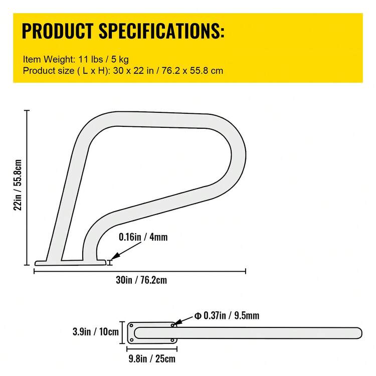 Barandilla para piscina 30x22 Barandilla para piscina Acero inoxidable 304 Capacidad de carga de 250 libras Barandilla para piscina plateada a prueba de herrumbre Barandilla para piscina humanizada con cubierta de agarre azul y broca M8 y tornillos autorroscantes - Plateado - Añade 7
