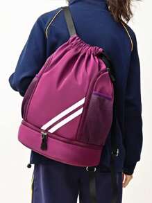 SEYATULLH 大容量可调节露营背包，带鞋隔层，简约便携