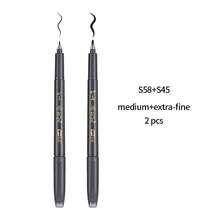 4 件套专业书法笔，配备 4 种不同笔尖粗细，满足不同的书写和绘画需求，墨水丰富，书写流畅，速干防水签名笔，适用于书写、绘画、练习、签名、参加考试、写贺卡、书写笔套装、节日礼物、学校用品