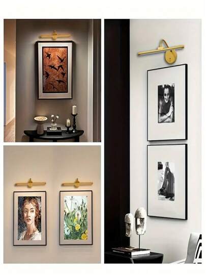 1pc Moderne LED Wand Lamp Remote Dimmable Art Verlichting Temperatures, Timer, USB Cable Included, Metal Finish, Semi Flush Mount Gallery Display, Lights Bedroom, Lighting Ceilin(1800mAh) view 9