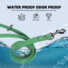 PVC Hundeleine, wasserdicht, geruchlos, rostfrei, leicht zu reinigen, angenehmes Griffgefühl, stabile Leine geeignet für kleine, mittlere und große Hunde, zum Spazierengehen und Training