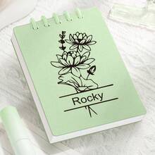 1/3/5/10 piezas Cuaderno mini de hojas sueltas personalizado, cuaderno de bolsillo con nombre y flor guardiana personalizados, cuaderno portátil personalizado, planificador de alta estética, adecuado para registros de oficina, notas de reuniones, notas de estudio; cuaderno personalizado para la temporada de graduación, cuaderno para el regreso a clases, cuaderno profesional personalizado, regalo para la temporada de graduación, regalo para el regreso a clases, regalo personalizado de empresa, regreso a clases - Multicolor - Ver 34