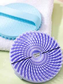 1pc Silicone Swirl Design Shower Brush - Deep Exfoliation And Cleansing - For Daily Use - Multicolor - View 3