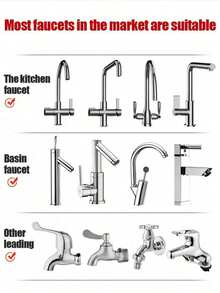 1pc Kitchen Gadgets, 2 Modes 360 Degree Rotating Bubble High Pressure Faucet Extender, Household Goods, Home Kitchen Accessories - Silver - View 3