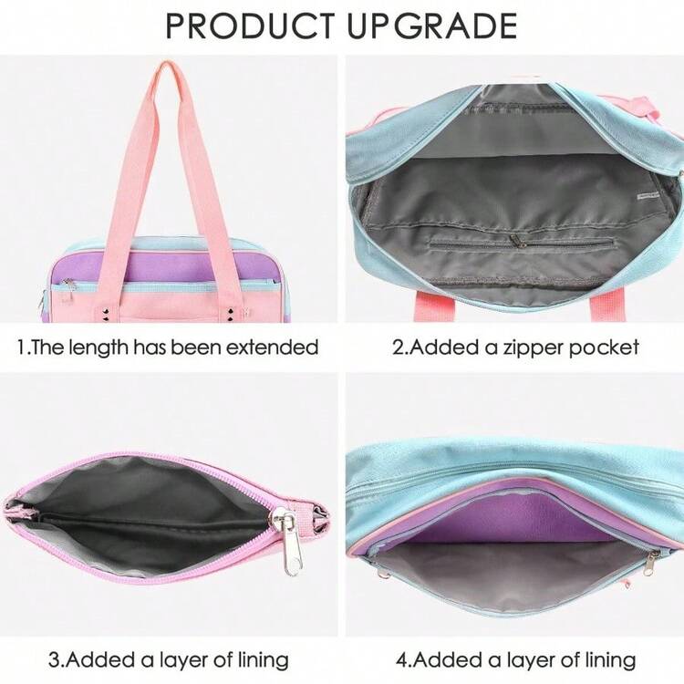 Kawaii Ita Bag Japanese School Bag Cute Tote Bag Large Shoulder Anime Heart Purse - màu đen - Xem 2