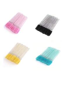 Bộ 200/100/50/10 cọ chải mi dùng một lần - Dụng cụ uốn mi và trang điểm nâng cấp dành cho nối mi và làm đẹp lông mày (Nhiều màu), Cọ lông mày, Cọ tán phấn mắt, Cọ chải mi, Quà tặng - Nhiều màu - Xem 18