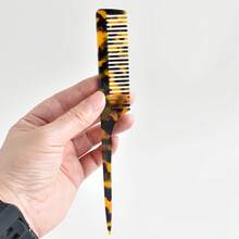 1 chiếc lược chải tóc axit nhiều màu cầm tay cho nữ có đuôi nhọn, răng rộng và răng nhỏ cho tóc dài và tóc ngắn, thích hợp cho nhiều kiểu tóc khác nhau và làm quà tặng ngày lễ, dụng cụ tạo kiểu tóc, phụ kiện tóc - Nhiều màu - Xem 6