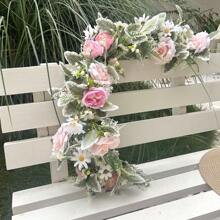 1 pièce Vigne d'Alice de 175 cm, tissu de soie, convient pour la décoration de mariage, l'extérieur, la décoration de fête, le centre de table, la décoration de printemps/été, la décoration d'automne, fleur artificielle, plante artificielle, vigne de plante artificielle, décoration d'Halloween, rose, marguerite