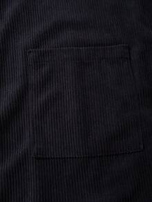 Unisex Casual Turn-Down Collar Long Sleeve Loose Button Up Shirt, Minimalist Style, Suitable For Spring/Summer/Autumn/Winter - Grey - View 5