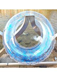 充气游泳圈透明可爱加厚腋下圈大号成人浮力游泳圈