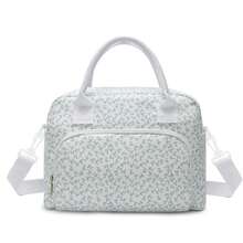 1Piece Portable Lunch Bag Large Reusable Insulated Lunch Box Bento Pouch Dinner Insulation Bag Student Thickened Cute Lunch Fruit Bag Pink Strawberry Stripe Leopard Print Small Floral Bag For School School Accessories School Stuff - Lavender - 查看 2