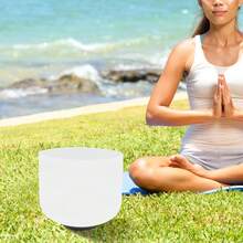 Klangschale, 8 Zoll Klangschale, Weiße Klangschale für Klangheilung