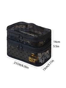 1pc Heart Pattern Double Layer Mesh Cosmetic Bag, Large Capacity Storage Pouch, Fashion Toiletry Makeup Organizer, Makeup Bag, Make Up Bag, Makeup Bags, Cosmetic Bag, Makeup Organiser, Makeup Pouch, Bag, Vanity, Make Up Pouch, Pouch Bag, Make Up Bags, Small Makeup Bag, Makeup Pouch, Cosmetic Bag, Large Capacity, Large Makeup Bag, Christmas Gifts, Pouch, Gifts For Women, Pouch, Clutch / Small Handbag, , Makeup Organizer, Makeup Organize, Pouch, Brush Holder, Mini Pouch, Large Capacity Pouch, Gifts For Women, Christmas Gifts, Gift Ideas For Women