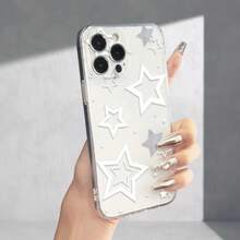 Funda Ultrafina a Prueba de Golpes y Resistente a las Manchas [Funda de Teléfono con Impresión UV] Funda de Teléfono con Protección Completa de 360 Grados para iPhone 11 12 13 14 Pro Max 15 16 XR X/ XS 7 8 Plus SE Mini Patrón de Estrellas Mejor Regalo para Chico y Chica Funda de Teléfono Minimalista y Premium - 1 pieza - Ver 6