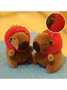 1 件水豚毛绒娃娃卡通钥匙扣吊坠，软毛绒娃娃背包吊坠，汽车包钥匙扣装饰礼品钥匙扣，水豚，水豚毛绒，水豚，钩针水豚，水豚包