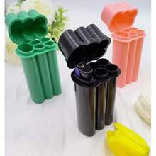 1 Peça Estojo de Cigarro Portátil com Tampa Basculante e Compartimento para Isqueiro, Caixa Protetora de Cigarro com 2/3/4/6 Furos, À Prova d'Água e à Prova de Umidade, Acessório para Fumar