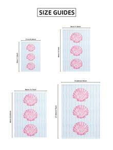 1 件无框海岸 Babycore 墙画腮红蓝贝壳和条纹数码印刷，梦幻海滩美学装饰，适用于宿舍、卧室、育儿室 | 沙滩中性色、卧室房间装饰、海滩极简主义、返校季、海边海报、海滩乔迁礼物 - 彩色 - 查看 9