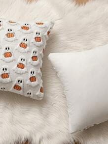 1 件可爱鬼魂提花枕套，万圣节装饰，45x45 厘米靠垫套，不含枕芯，适用于客厅沙发、卧室床头板装饰，很棒的礼物