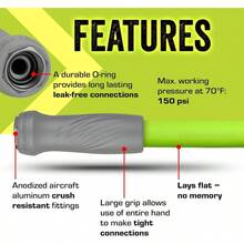 Flexzilla Garden Leadin Hose With SwivelGrip 5 8 In. X 5 Ft. Lightweight AllWeather Water Hose Durable And Flexible LeakFree Connections