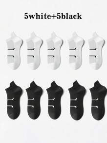 1/3/6/10 双男士运动袜，舒适透气夏季薄款踝袜，适合户外运动、跑步、健身、压缩袜、秋季