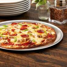 TP12 TP Series 18-Gauge Aluminum Standard Weight Wide Rim Pizza Pan, 12-Inch - 12-inch - 查看 1