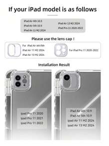 1个Y型折叠亚克力透明保护壳，兼容iPad 5/6/7/8/9/10代/11（A16 2025）/Air4 10.9英寸/Air5 10.9英寸/Air6/Air7/Air11（M2/M3）/Air13/Pro 11英寸/Pro 12.9英寸/iPad Mini 6/7代，智能支架/自动唤醒，灰色