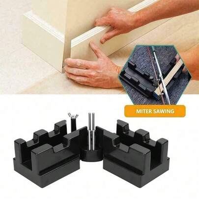 2-In-1 Angle Cutting Tray & Mitre Box - Precision Moulding Cutting Tool For Skirting Boards (Up To 30mm) - Heavy Duty Plastic Mitre Tray With Angle Guide - Perfect For Pipe Installation, DIY & Carpentry Work - No Measuring Tools Needed