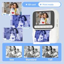 儿童即时打印相机套装，适合3-12岁男孩女孩，16倍数码变焦，2.4英寸IPS屏幕，可充电，专业摄影，1080P高清，附赠4张打印纸，即时打印玩具，圣诞节和生日礼物，适合3-16岁儿童和青少年，白色 - QJH-Z700-相機 - 查看 8