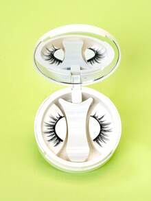 زوج من رموش مغناطيسية طبيعية المظهر، زوج قابل لإعادة الاستخدام من الرموش المغناطيسية مع أداة التطبيق، طقم رموش مغناطيسية لا تحتاج إلى غراء، سهلة الارتداء والإزالة، رموش مستعارة - رموش طبيعية - مشاهدة 10