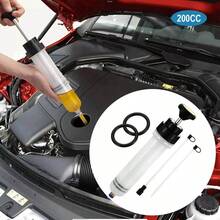 Automotive Fluid Extractor Pump Oil Change Syringe With Hose Manual Fuel Suction - as pic - View 1
