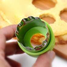9pcs/Vegetable Cutter Shapes Stainless Steel Durable DIY Fruit Cookie Stamps Cake Food Cutting Mold Kitchen Tool - Green - View 5