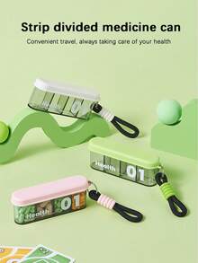 1 szt. Przenośne, przenośne, przenośne pudełko na leki, cztery siatki, trzy posiłki dziennie, opakowanie i pudełko do przechowywania leków, ultramini butelka na leki