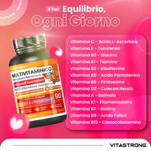 Vitastrong Complete Multivitamin, 13 High-Dose Essential Vitamins, Multivitamin For Men And Women Made In Italy, Pure And Certified Multivitamin Supplement, Multivitamin