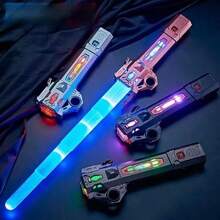 Đồ chơi kiếm laser đổi màu 24 màu mới, lưỡi kép có thể thu vào, đồ chơi chiến đấu cho trẻ em, thiết bị biến hình hai đầu cho trẻ em, gậy phát sáng huỳnh quang 7 màu, kiếm chiến đấu gậy huỳnh quang cho trẻ em - Nhiều màu - Xem 9