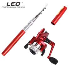 2pcs/Set Pen-Style Fishing Rod & Spinning Reel, Portable Pocket Ice Fishing Rod, Sea Fishing Rod, Fishing Tackle, Lure Fishing Gear - Multicolor - View 4